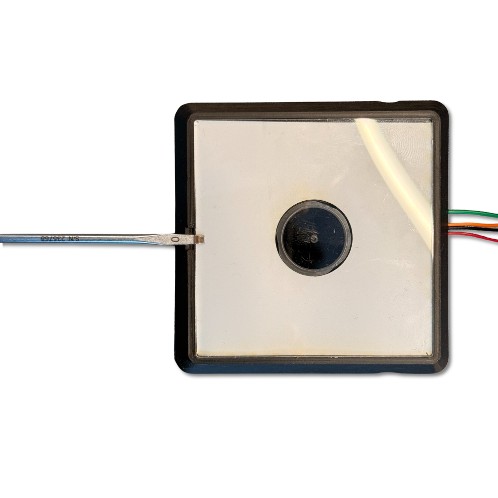 Gros plan sur le bornier CAMERA avec repères +5V, GND, RS485 A et RS485 B